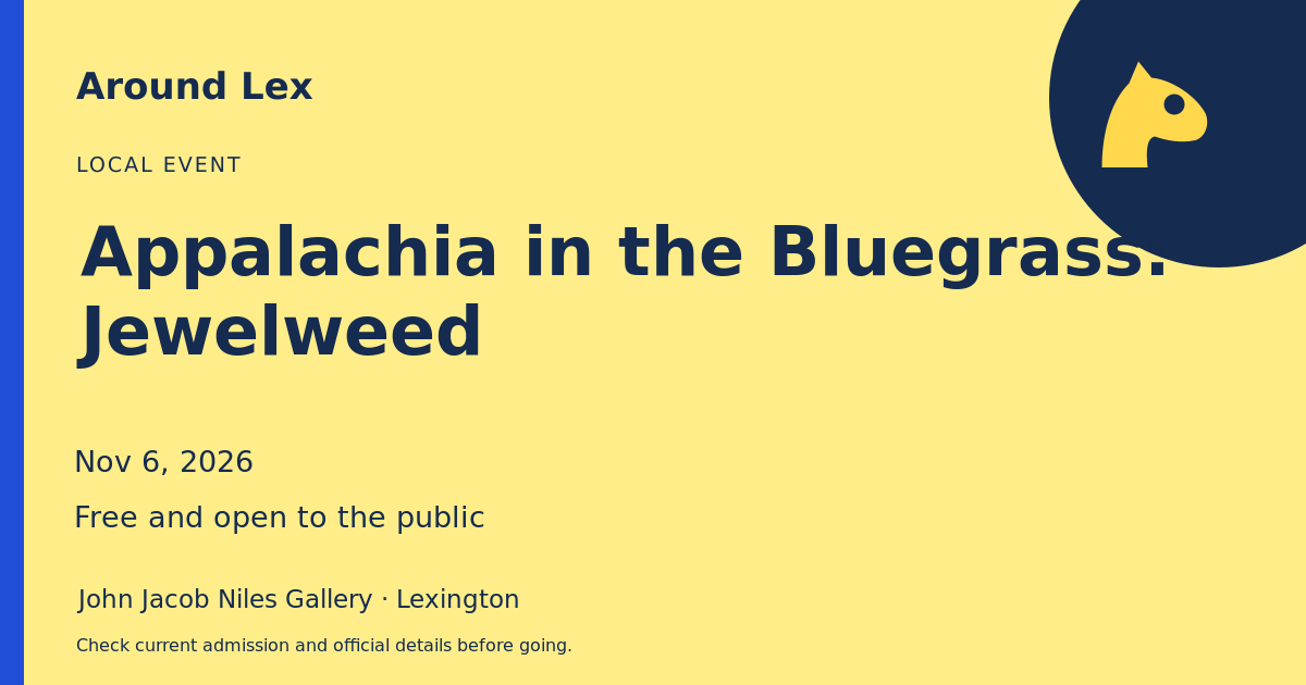 Around Lex share card for Appalachia in the Bluegrass: Jewelweed