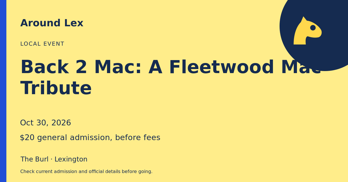 Around Lex share card for Back 2 Mac: A Fleetwood Mac Tribute