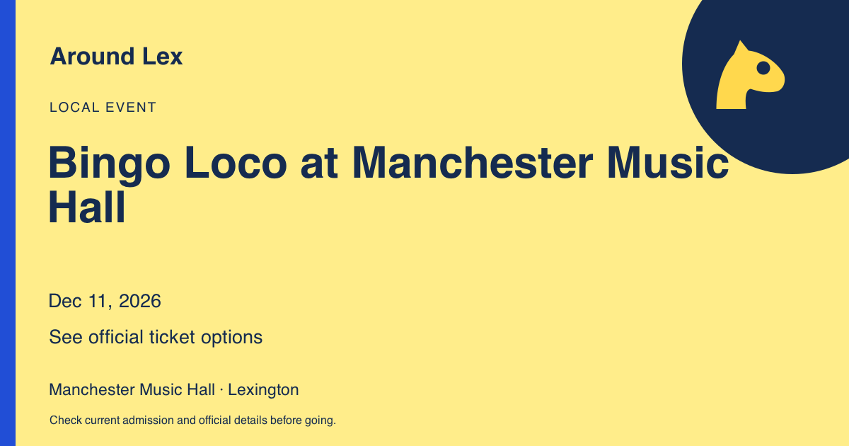 Around Lex share card for Bingo Loco at Manchester Music Hall