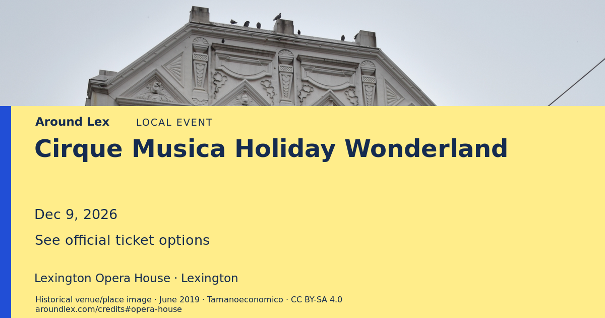 Around Lex share card for Cirque Musica Holiday Wonderland