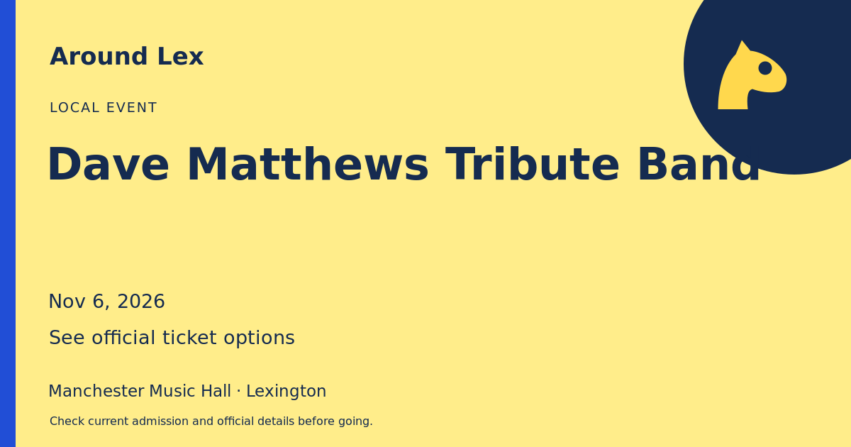 Around Lex share card for Dave Matthews Tribute Band