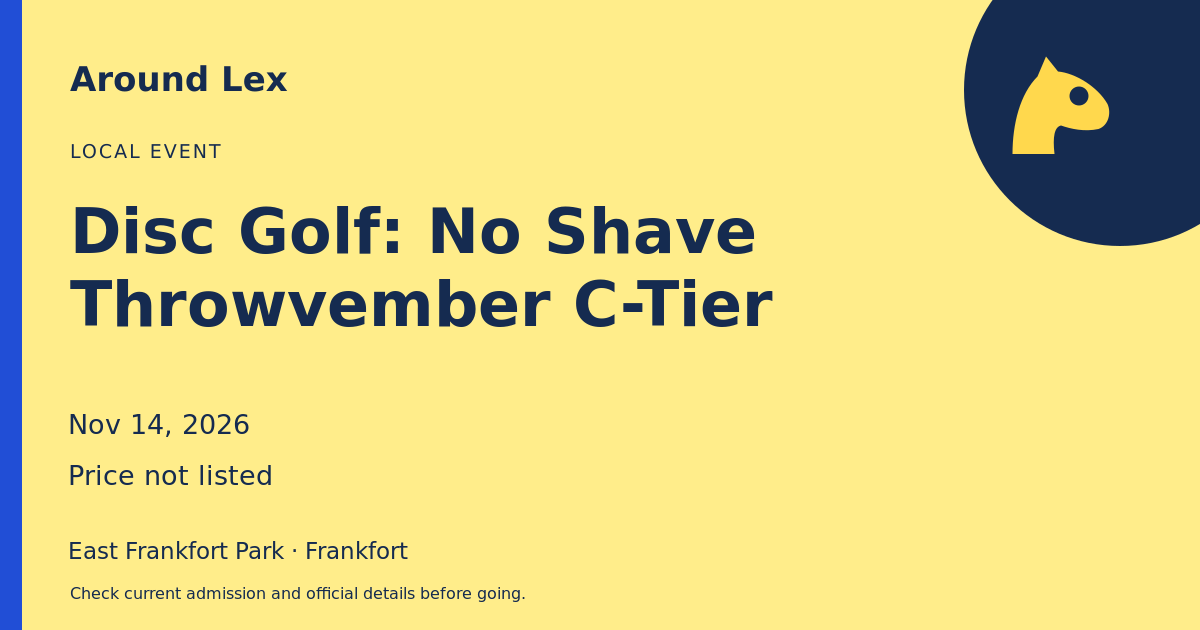 Around Lex share card for Disc Golf: No Shave Throwvember C-Tier