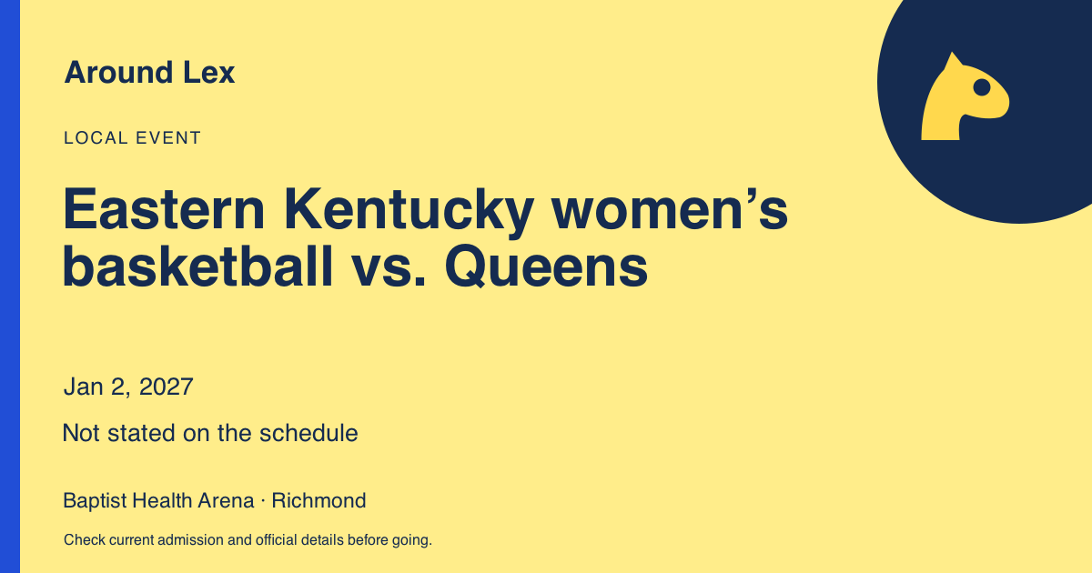 Around Lex share card for Eastern Kentucky women’s basketball vs. Queens