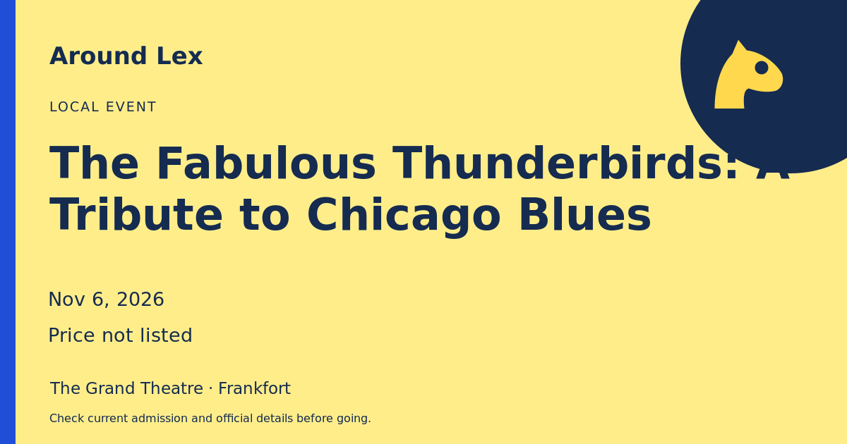 Around Lex share card for The Fabulous Thunderbirds: A Tribute to Chicago Blues