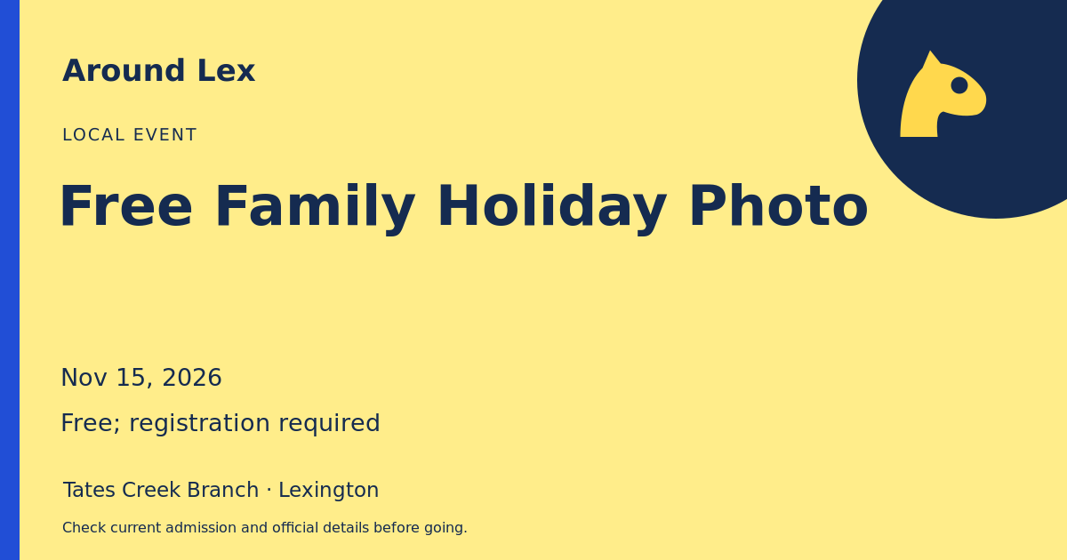 Around Lex share card for Free Family Holiday Photo