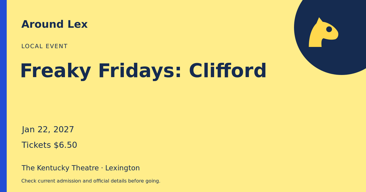 Around Lex share card for Freaky Fridays: Clifford