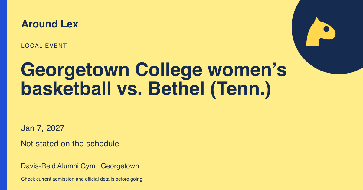 Around Lex share card for Georgetown College women’s basketball vs. Bethel (Tenn.)