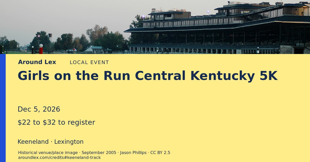 Around Lex share card for Girls on the Run Central Kentucky 5K