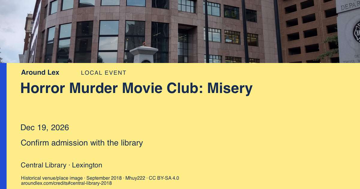 Around Lex share card for Horror Murder Movie Club: Misery