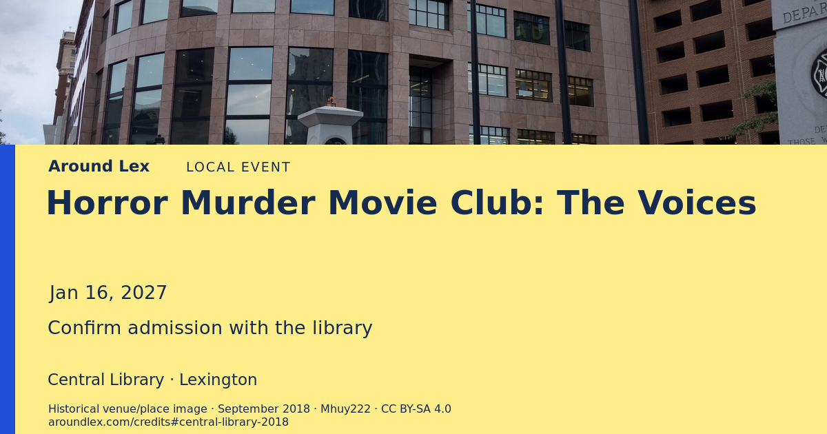 Around Lex share card for Horror Murder Movie Club: The Voices
