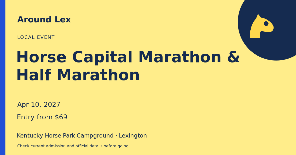 Around Lex share card for Horse Capital Marathon & Half Marathon