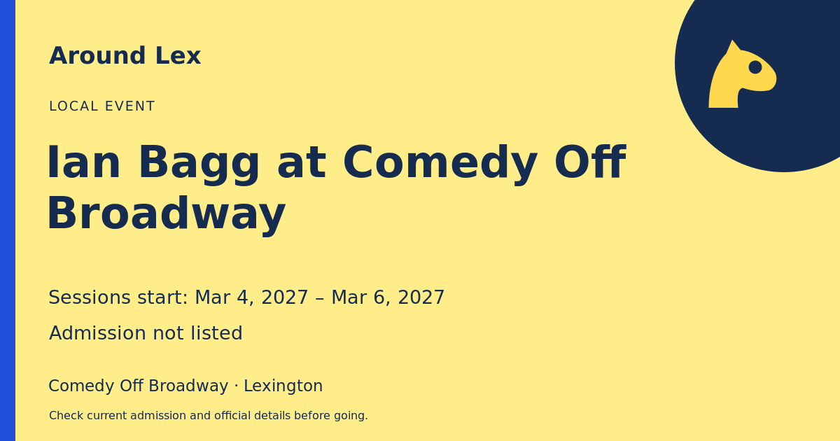 Around Lex share card for Ian Bagg at Comedy Off Broadway
