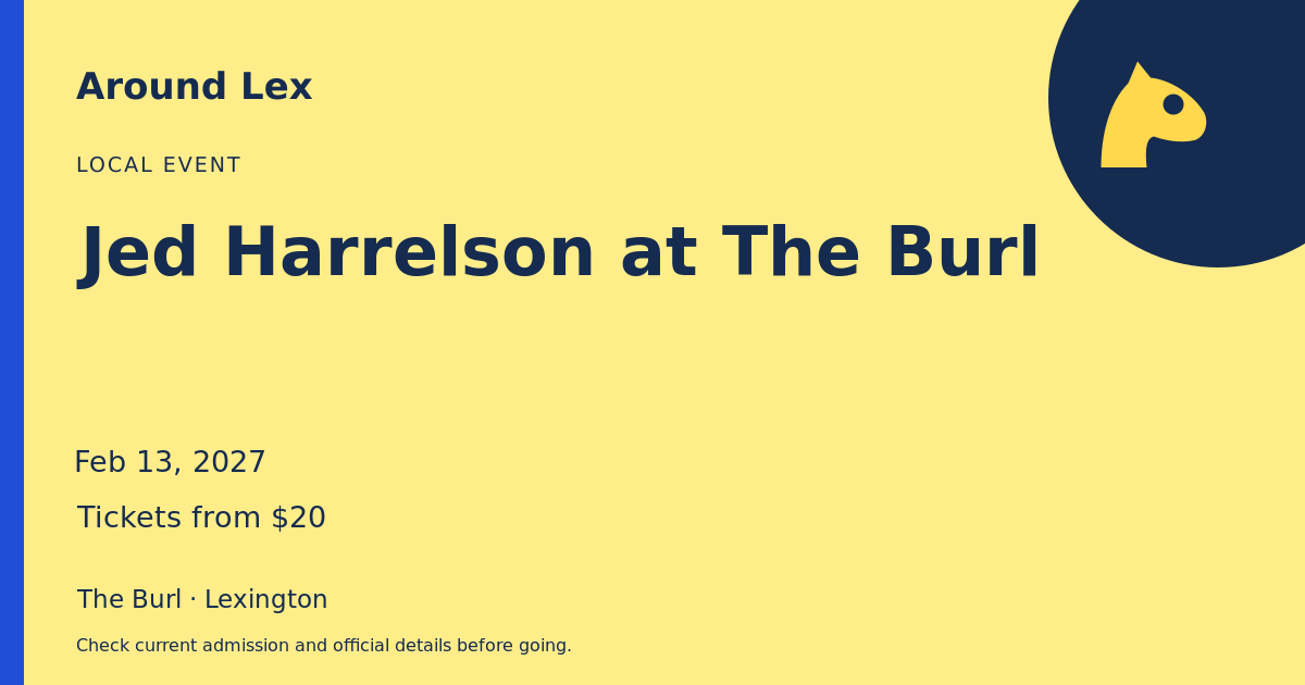 Around Lex share card for Jed Harrelson at The Burl