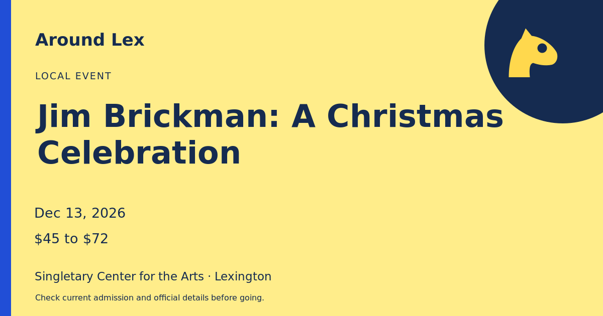 Around Lex share card for Jim Brickman: A Christmas Celebration