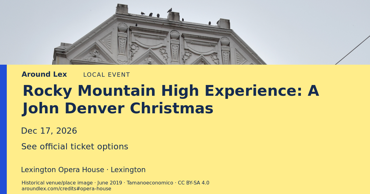 Around Lex share card for Rocky Mountain High Experience: A John Denver Christmas