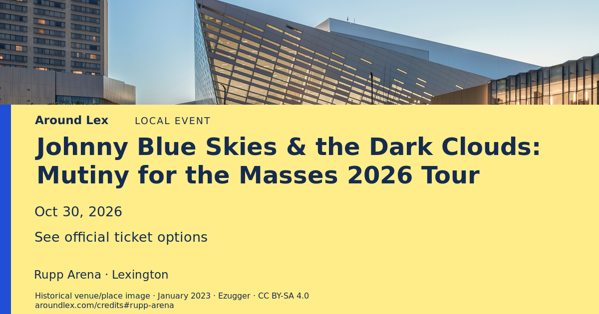 Around Lex share card for Johnny Blue Skies & the Dark Clouds: Mutiny for the Masses 2026 Tour