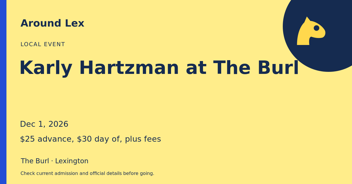 Around Lex share card for Karly Hartzman at The Burl