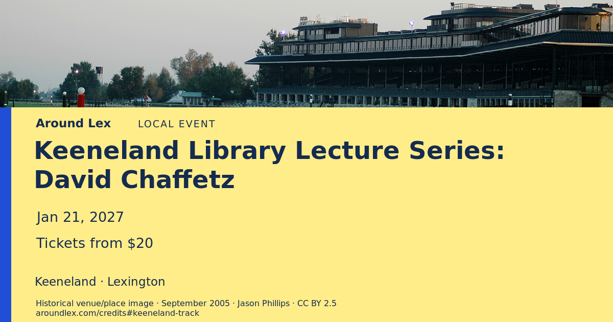 Around Lex share card for Keeneland Library Lecture Series: David Chaffetz