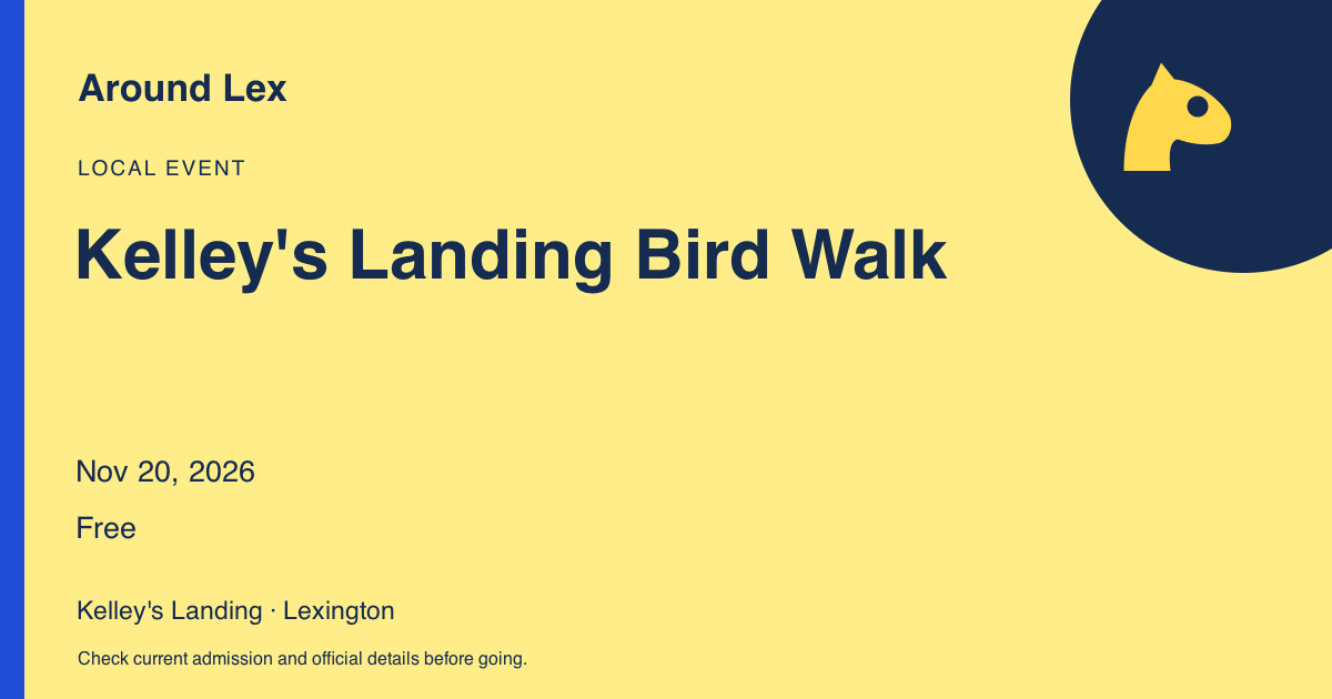 Around Lex share card for Kelley's Landing Bird Walk