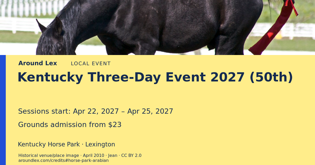 Around Lex share card for Kentucky Three-Day Event 2027 (50th)