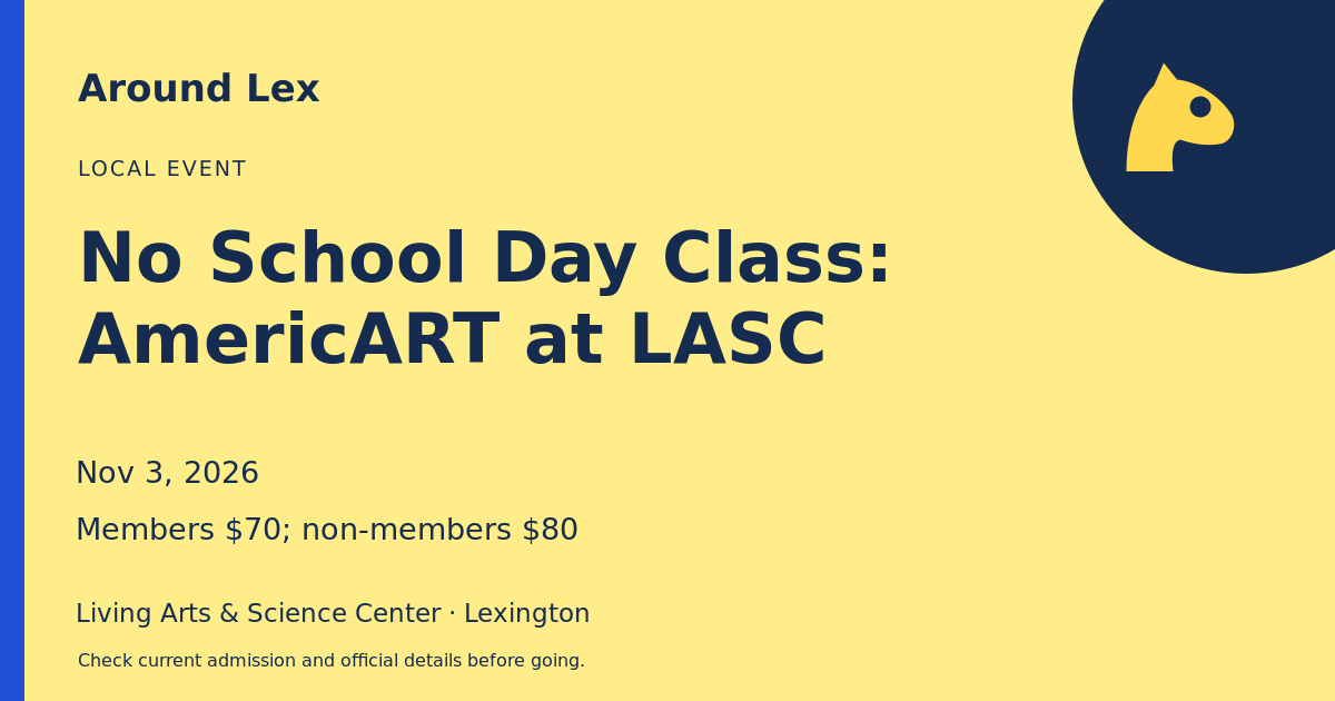 Around Lex share card for No School Day Class: AmericART at LASC