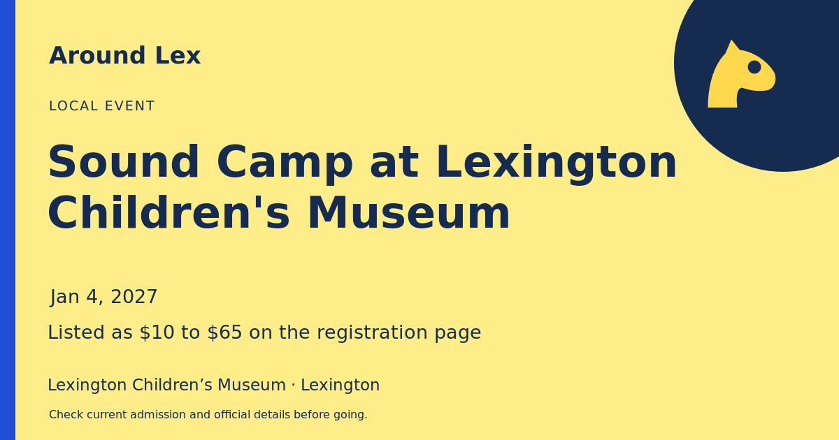 Around Lex share card for Sound Camp at Lexington Children's Museum