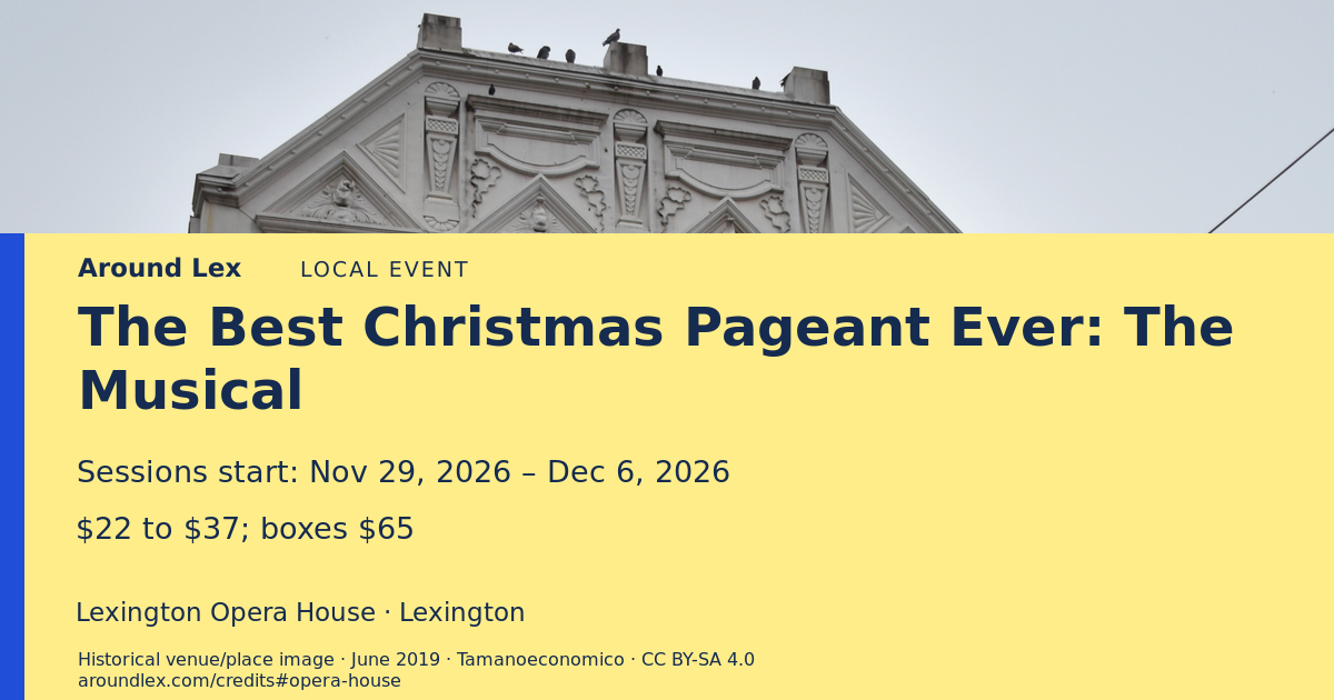 Around Lex share card for The Best Christmas Pageant Ever: The Musical
