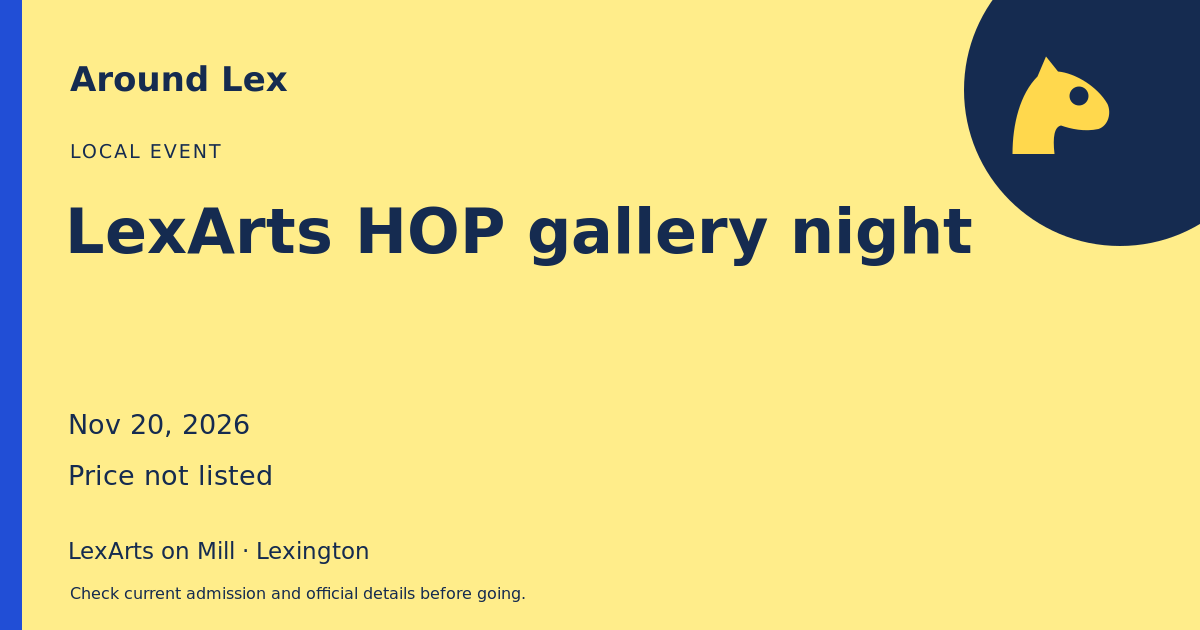 Around Lex share card for LexArts HOP gallery night