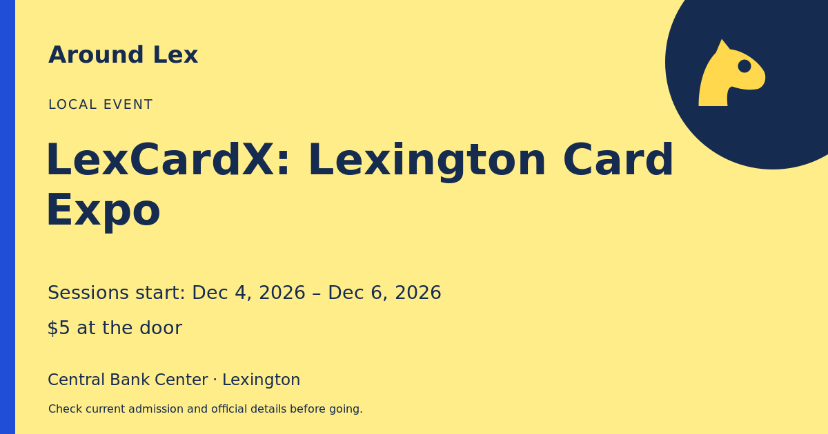 Around Lex share card for LexCardX: Lexington Card Expo