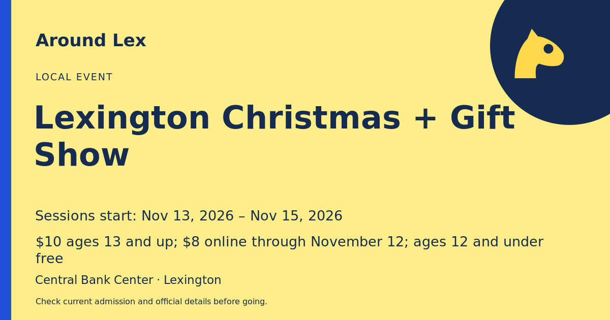 Around Lex share card for Lexington Christmas + Gift Show