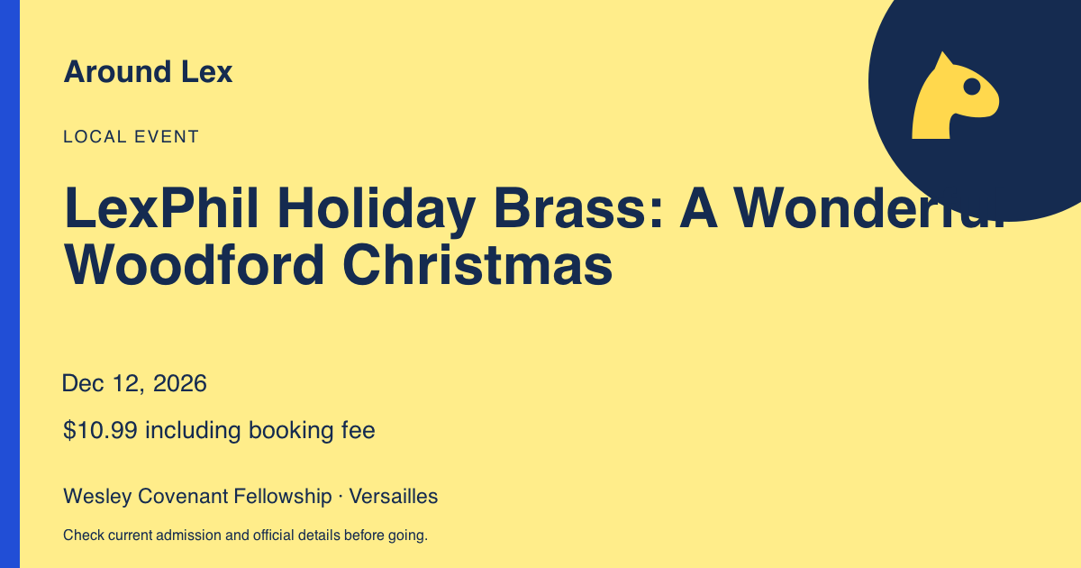 Around Lex share card for LexPhil Holiday Brass: A Wonderful Woodford Christmas