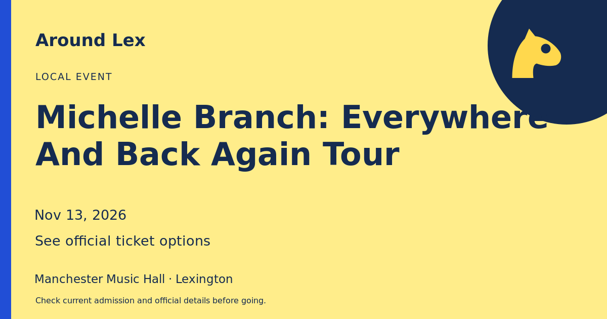 Around Lex share card for Michelle Branch: Everywhere And Back Again Tour