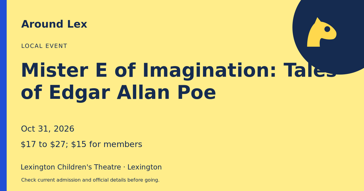Around Lex share card for Mister E of Imagination: Tales of Edgar Allan Poe