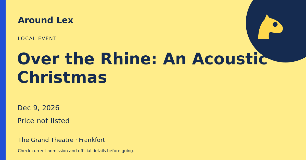 Around Lex share card for Over the Rhine: An Acoustic Christmas