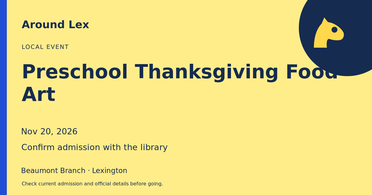 Around Lex share card for Preschool Thanksgiving Food Art