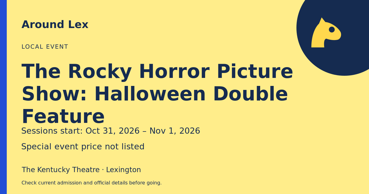 Around Lex share card for The Rocky Horror Picture Show: Halloween Double Feature