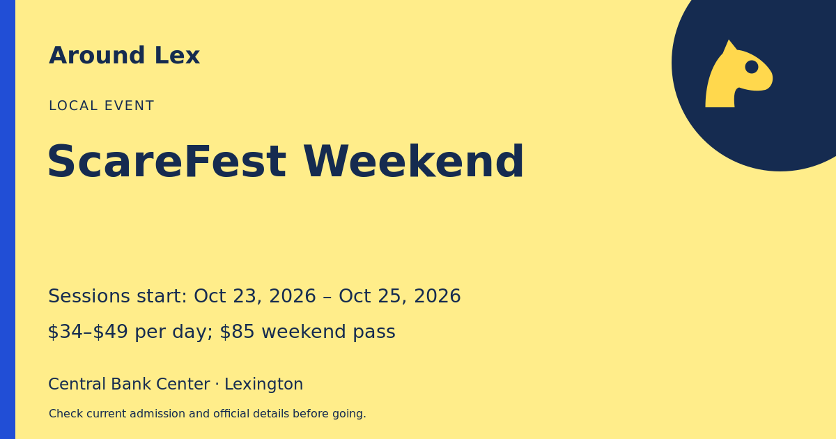 Around Lex share card for ScareFest Weekend