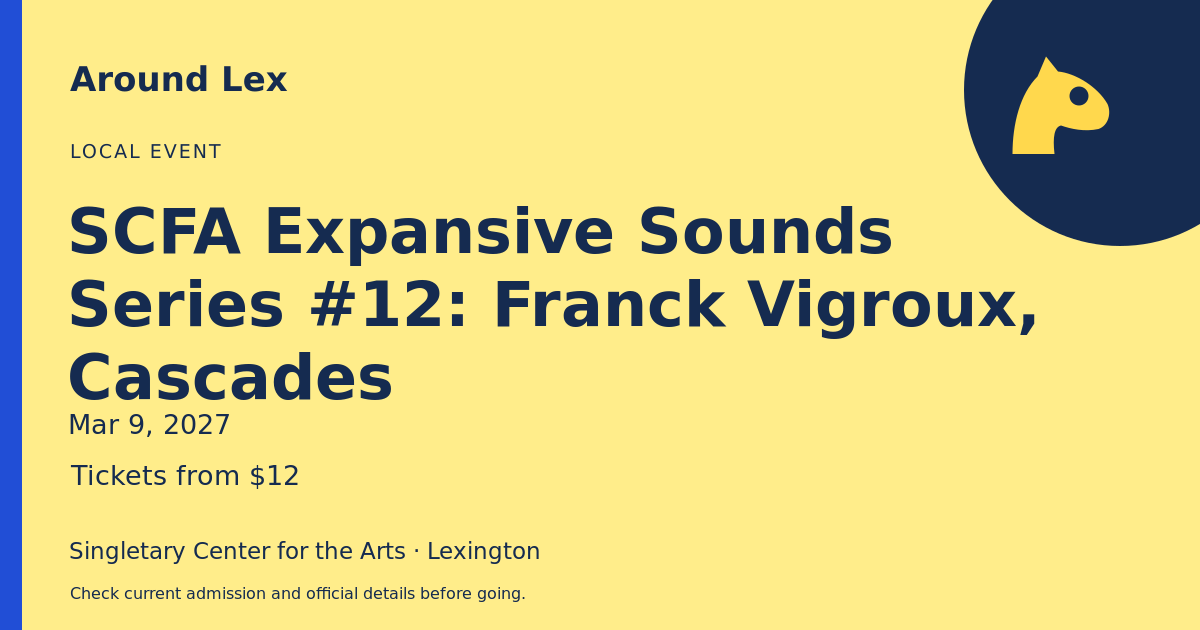 Around Lex share card for SCFA Expansive Sounds Series #12: Franck Vigroux, Cascades