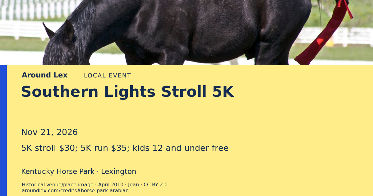 Around Lex share card for Southern Lights Stroll 5K