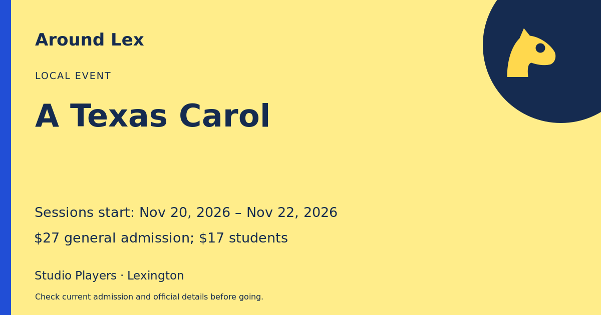 Around Lex share card for A Texas Carol