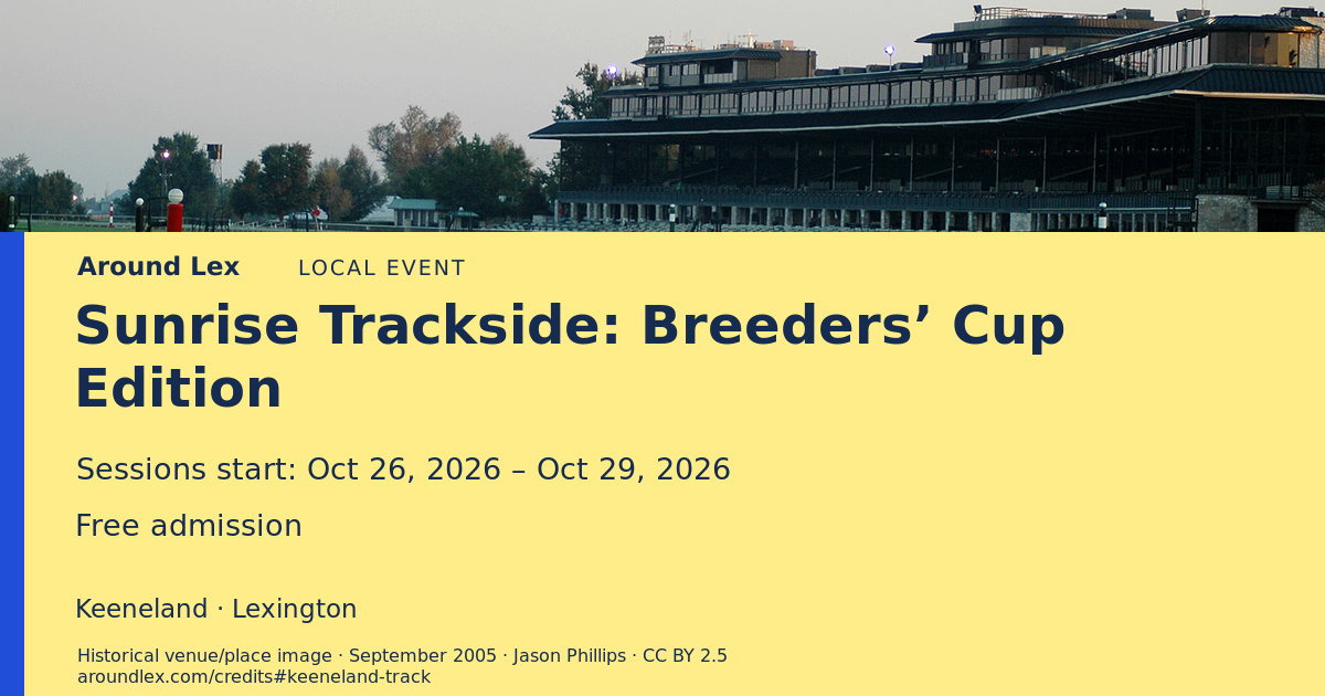 Around Lex share card for Sunrise Trackside: Breeders’ Cup Edition