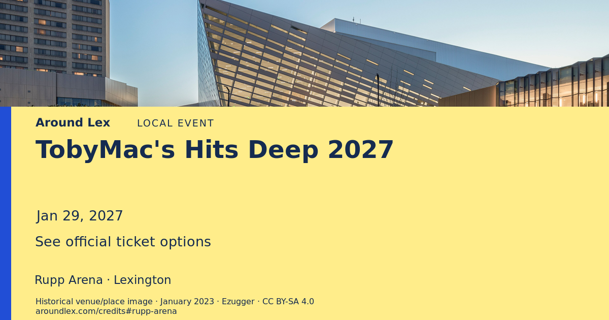 Around Lex share card for TobyMac's Hits Deep 2027