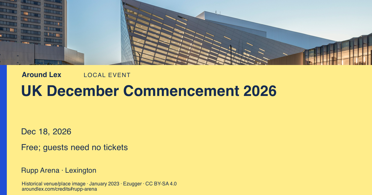 Around Lex share card for UK December Commencement 2026