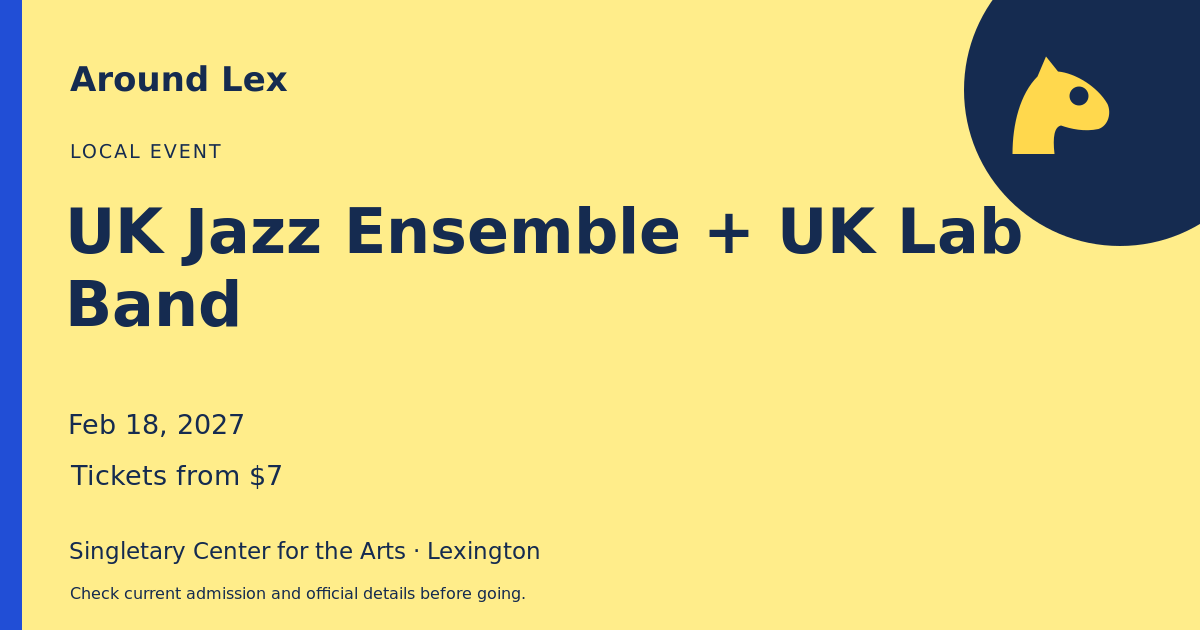 Around Lex share card for UK Jazz Ensemble + UK Lab Band