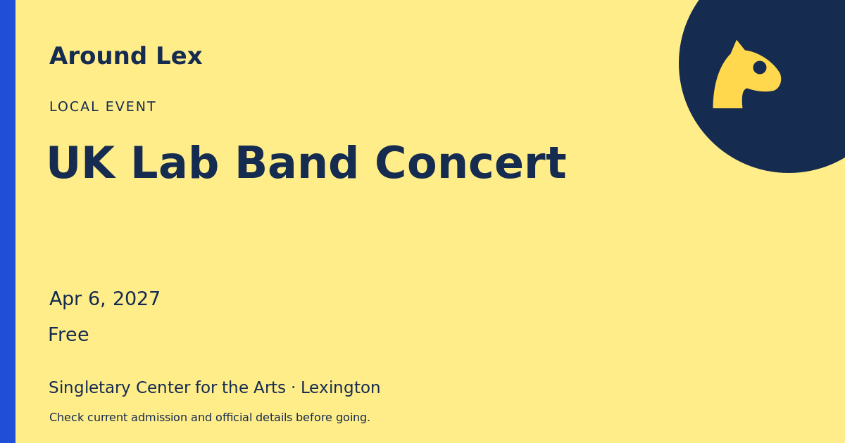Around Lex share card for UK Lab Band Concert