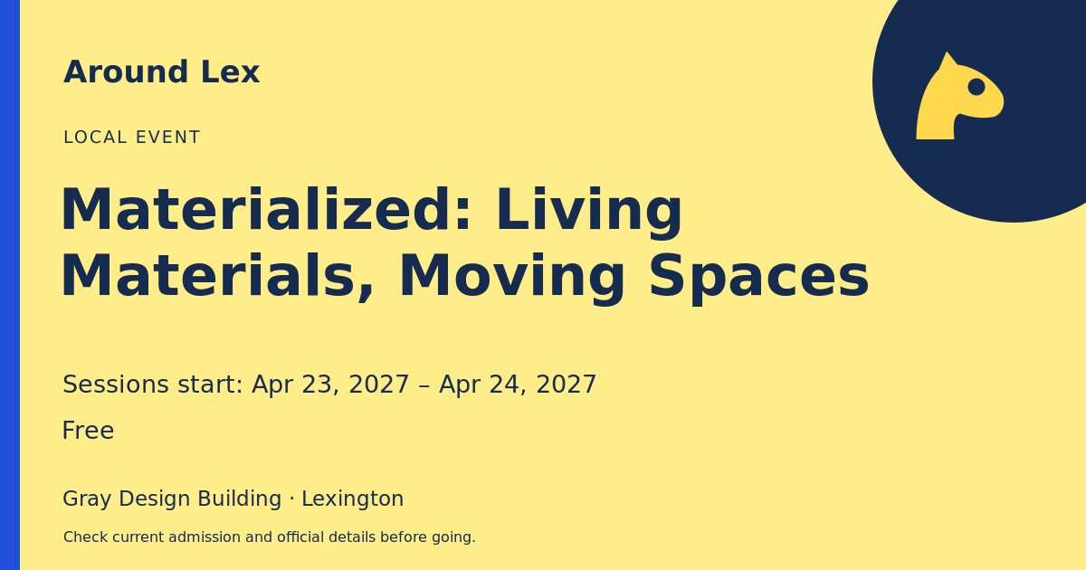 Around Lex share card for Materialized: Living Materials, Moving Spaces
