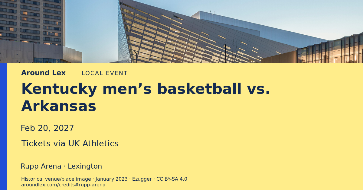 Around Lex share card for Kentucky men’s basketball vs. Arkansas
