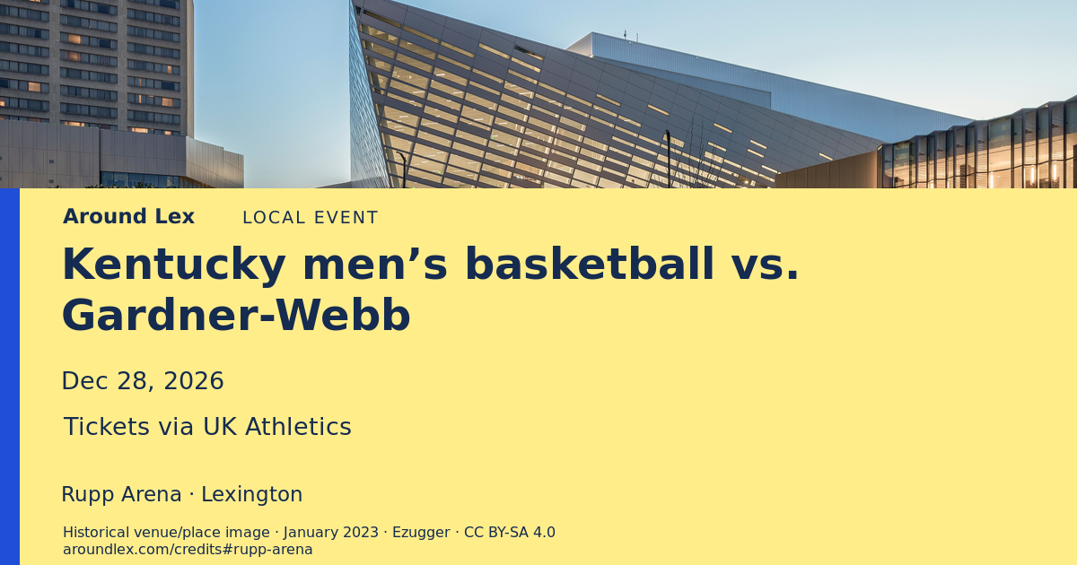 Around Lex share card for Kentucky men’s basketball vs. Gardner-Webb