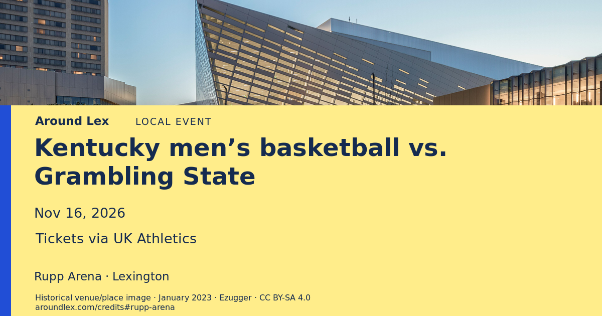 Around Lex share card for Kentucky men’s basketball vs. Grambling State