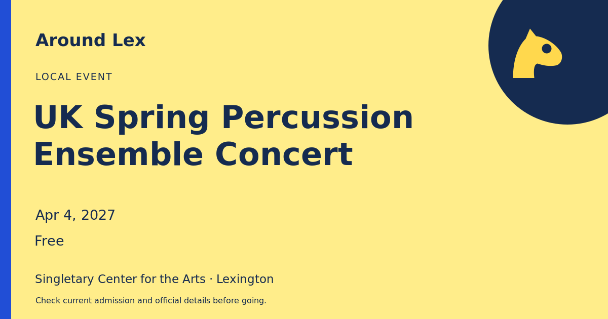 Around Lex share card for UK Spring Percussion Ensemble Concert